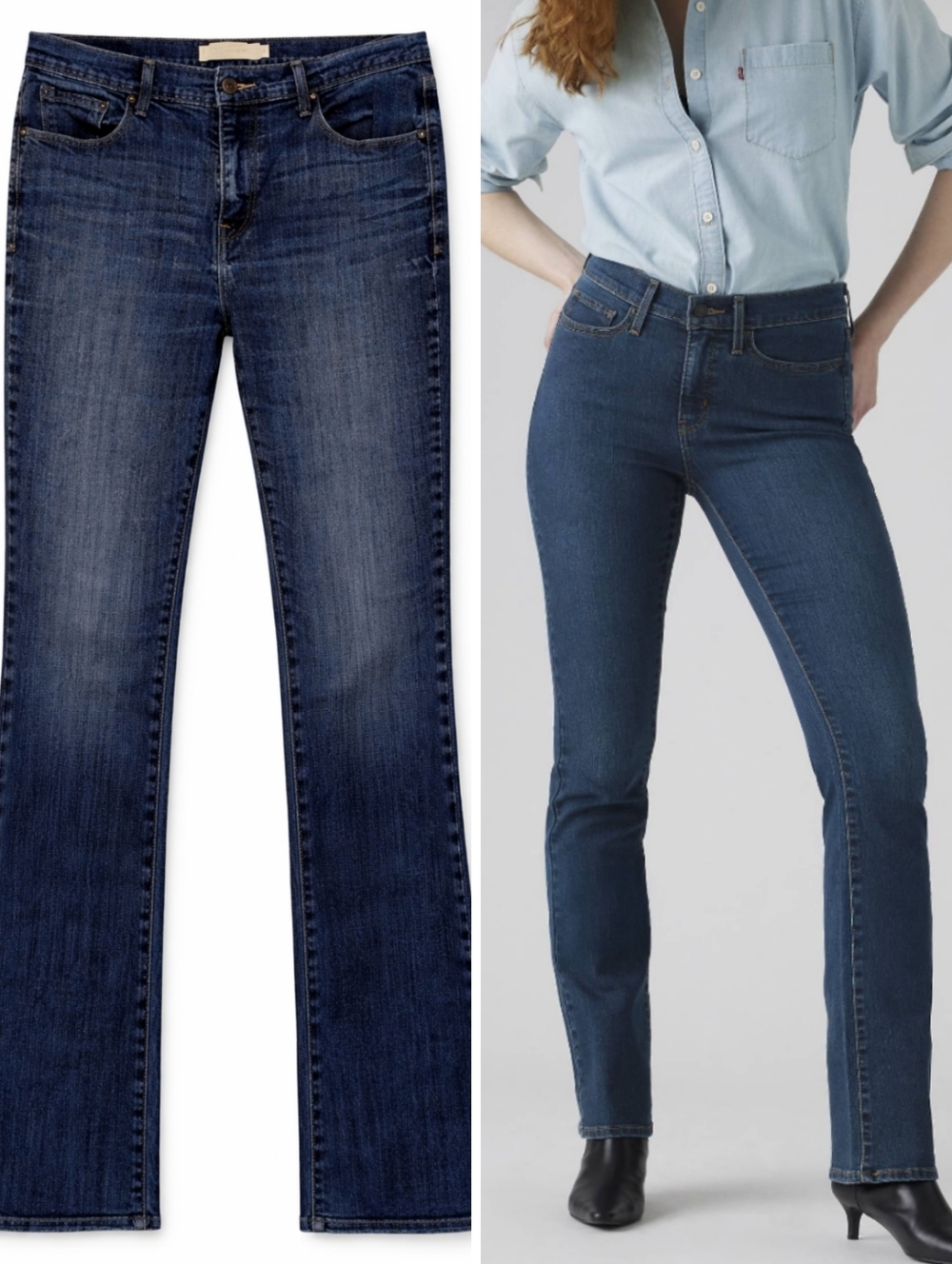 LEVIS 515 Bootcut Jeans Medium Wash Tall Stretch Denim Blue 30x33 10